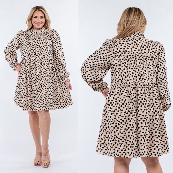 English Factory Dotted Button Detail Mini Dress 3X NWT - Picture 1 of 10